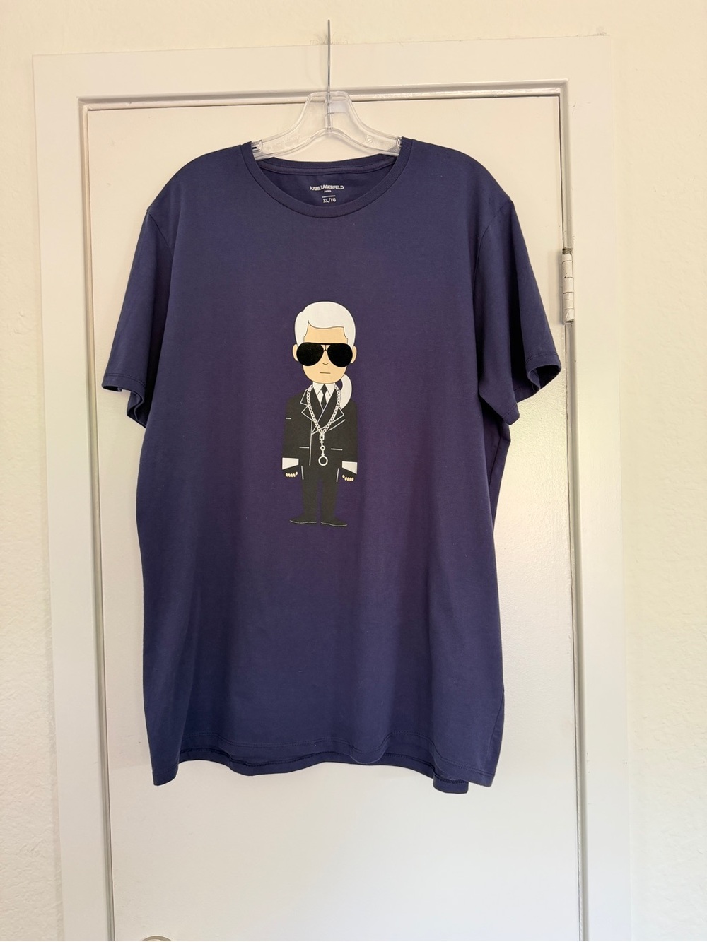 Karl Lagerfeld Graphic Navy Short-Sleeve Men’s Tee - Navy